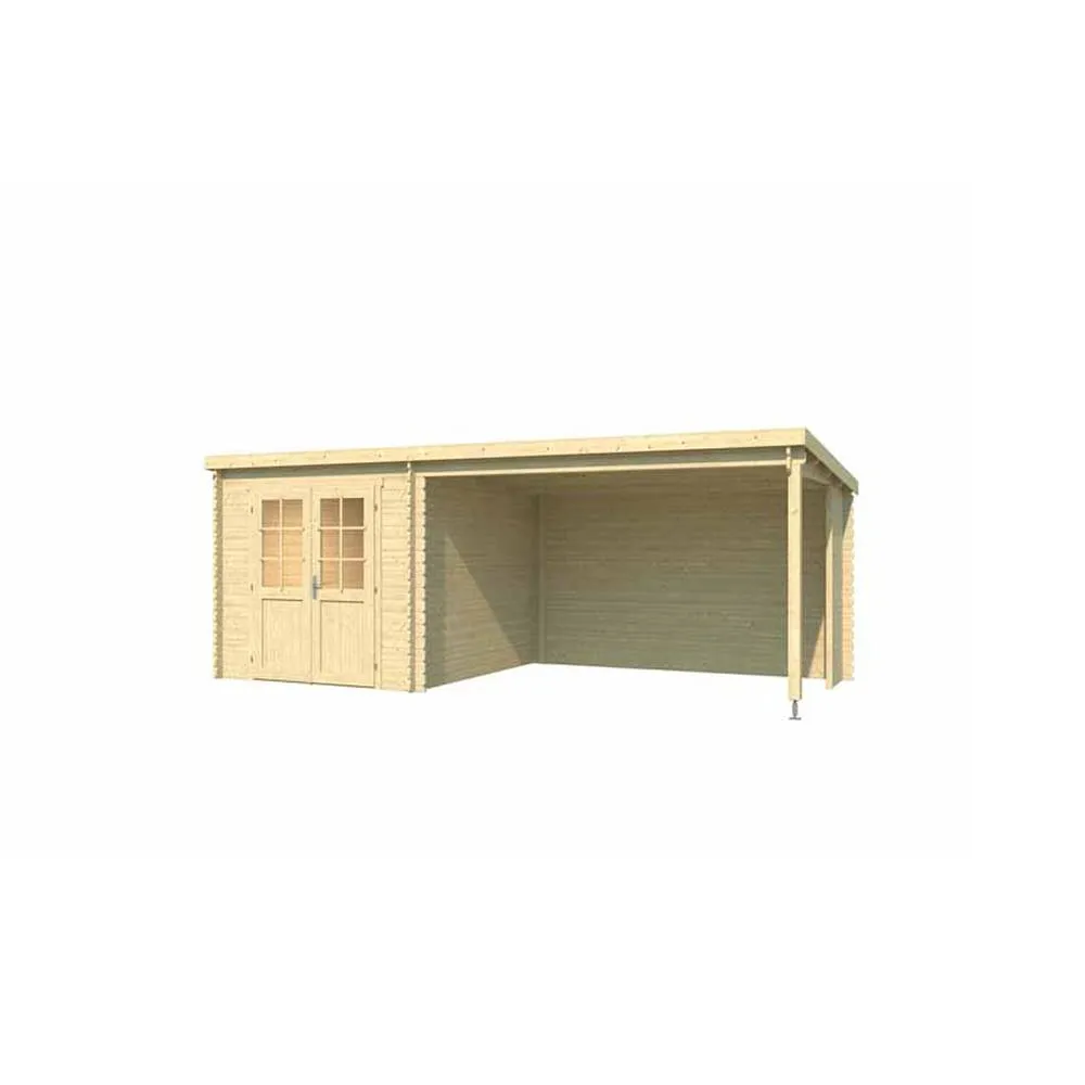 Lasita Maja Ltd Saint Raul-Log Cabin, Garden Room, Home Office - L590xW303.9xH222.3 cm in Natural 2