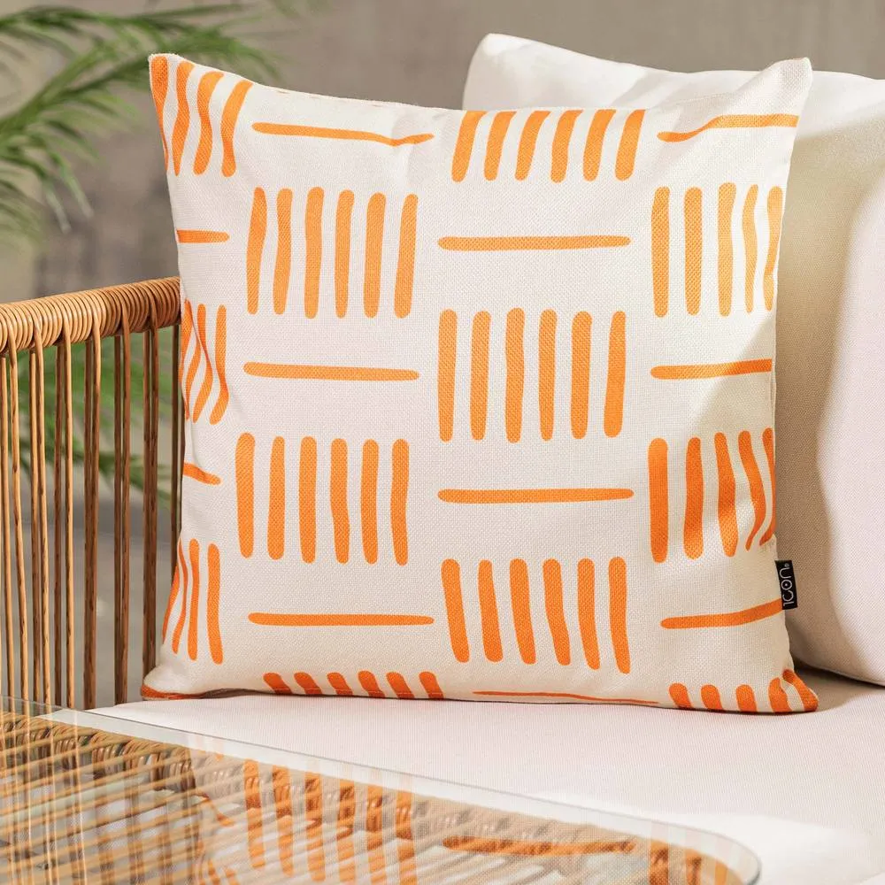 icon Cushion 43x43 Kyoto Fabric - Lines in Off-White