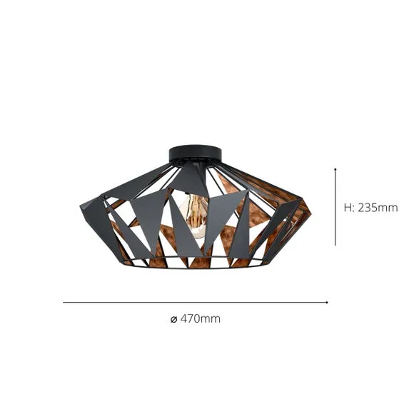 EGLO Carlton 6 Light Flush Ceiling Light 4