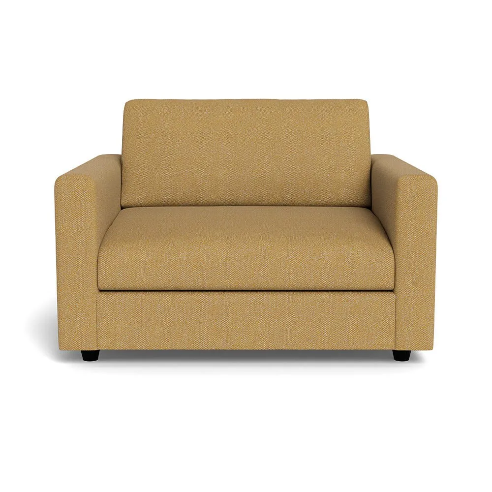Heal's Nimbus II Loveseat Boucle Tweed Citrine Black Feet 1