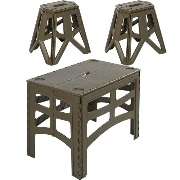 Timo Large Foldable Dining Table with 2 Chairs 1