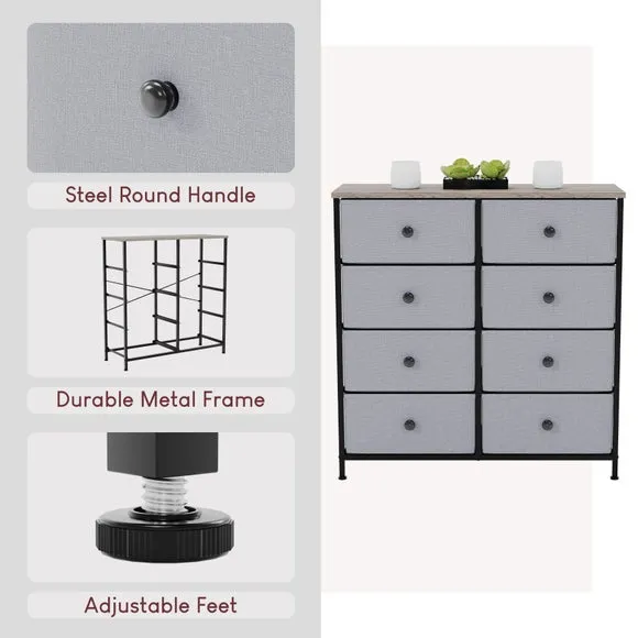Maye 8 Drawer Fabric Chest 3