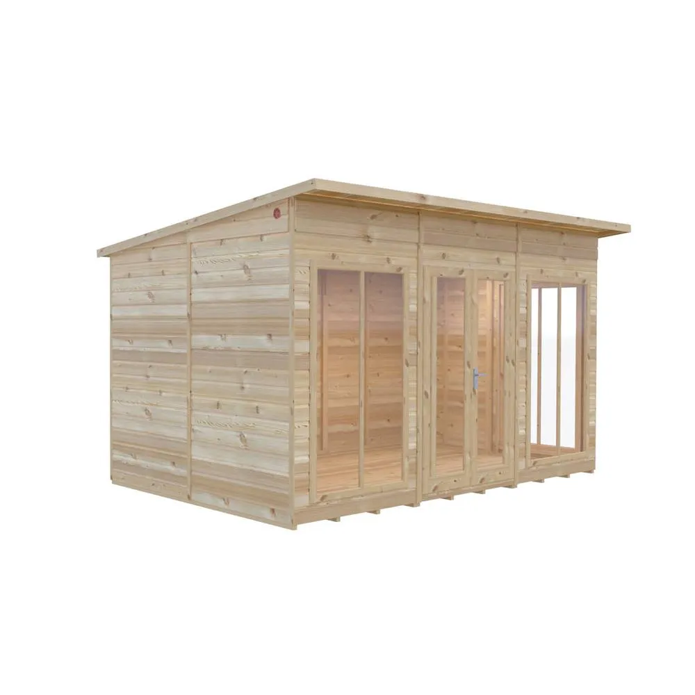 Shires Lela 12x8 Summerhouse - L244.8 x W357 x H227.5 cm in Light Brown 3