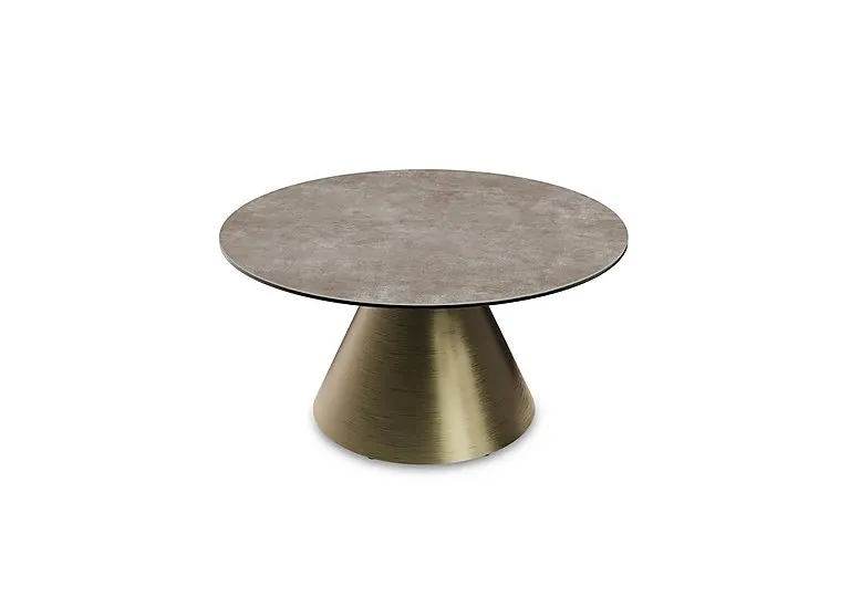 Amorim Round Coffee Table with Bronze Base