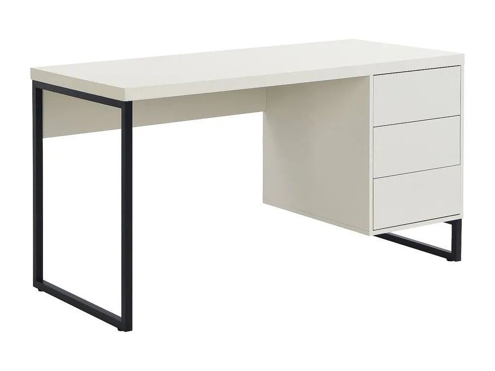 Vente-unique Desk With 3 Drawers - MDF & Metal - Beige & Black - TIMFIA 4