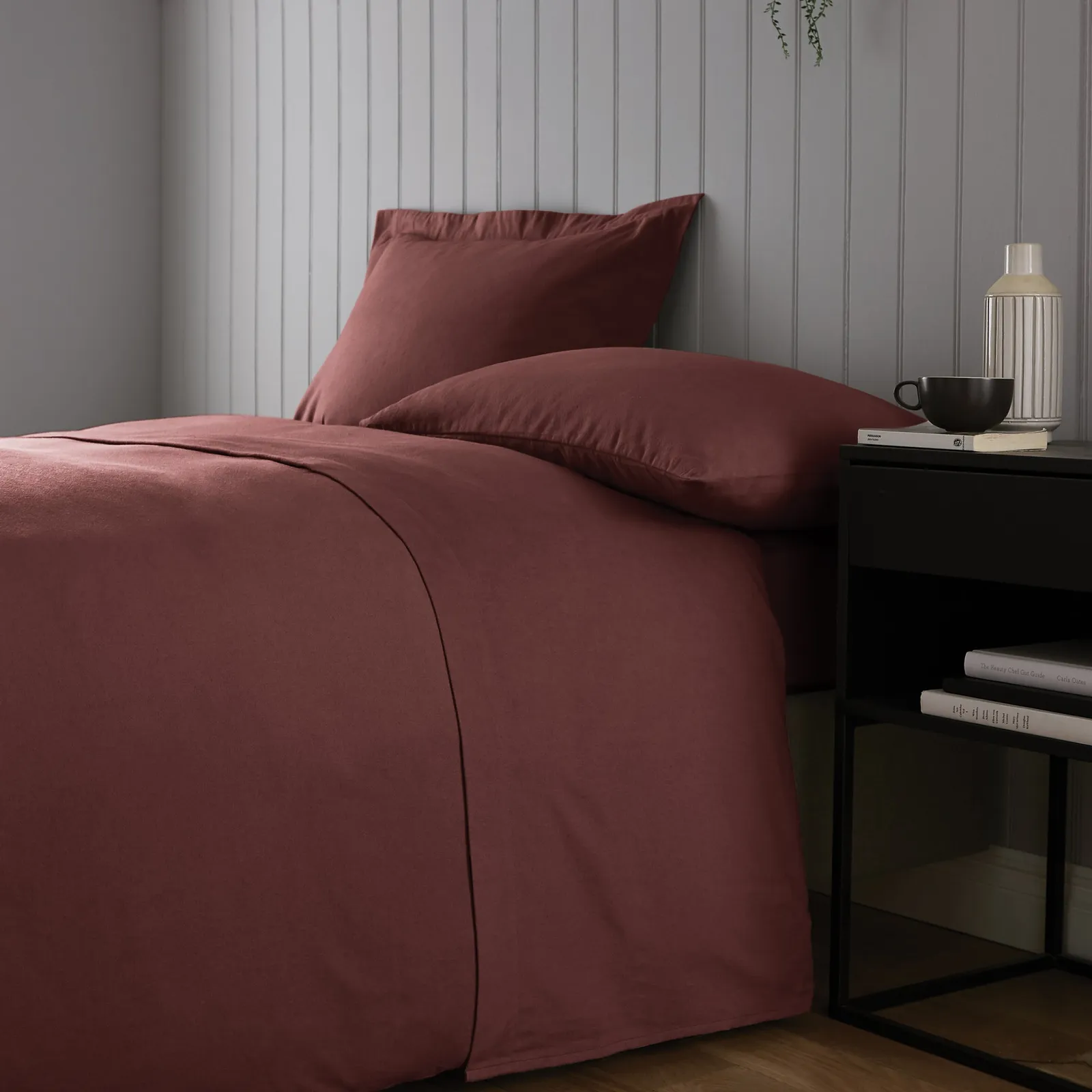 Soft & Cosy Luxury Brushed Cotton Flat Sheet Red