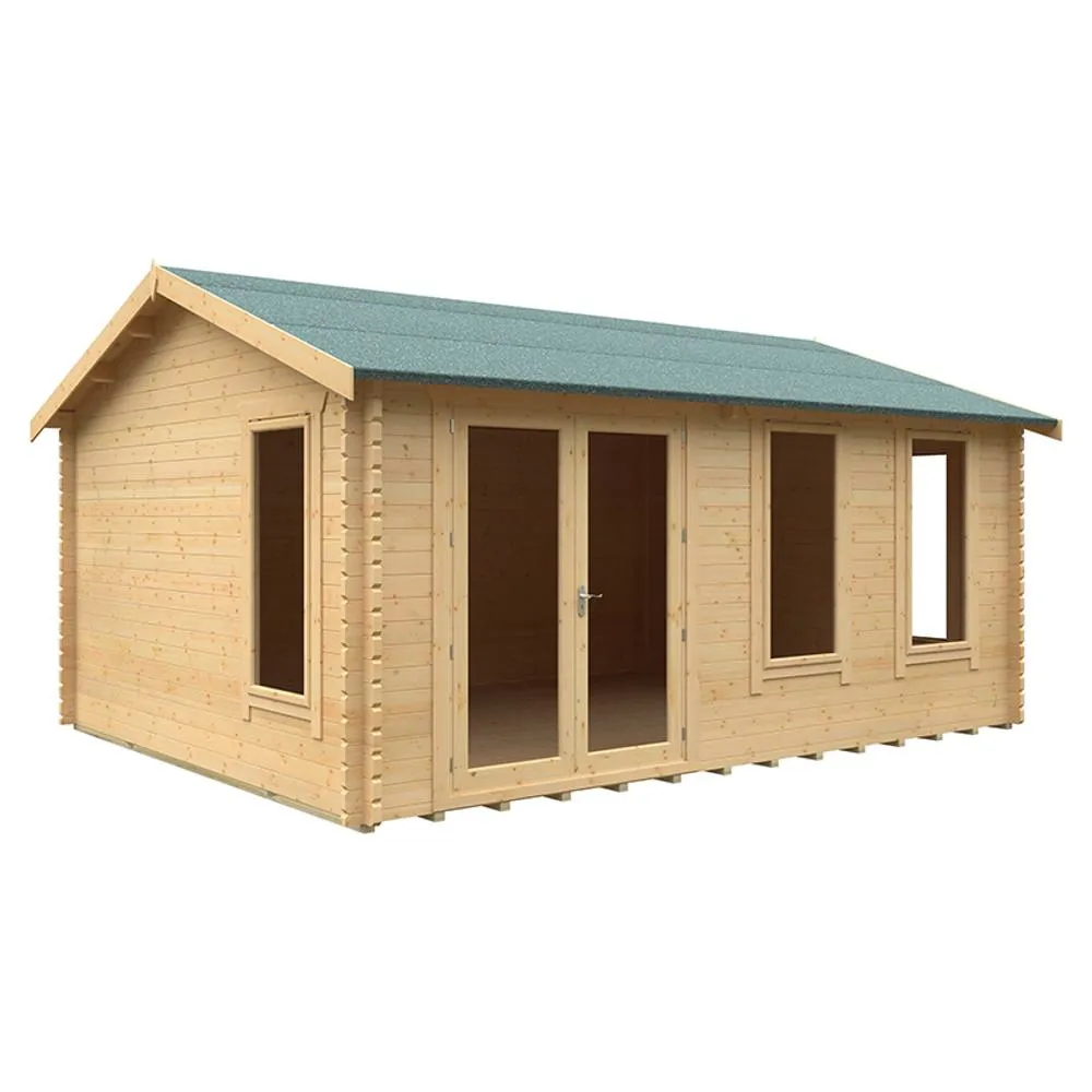 Buttercup Farm 18x14 The Sherborne 44mm Cabin - L535 x W415 x H293.2 cm in Natural 1