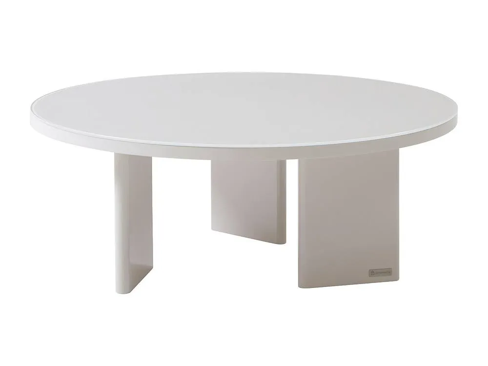 Vente-unique Coffee Table In MDF & Toughened Glass - Lacquered Beige - DORLENA 6