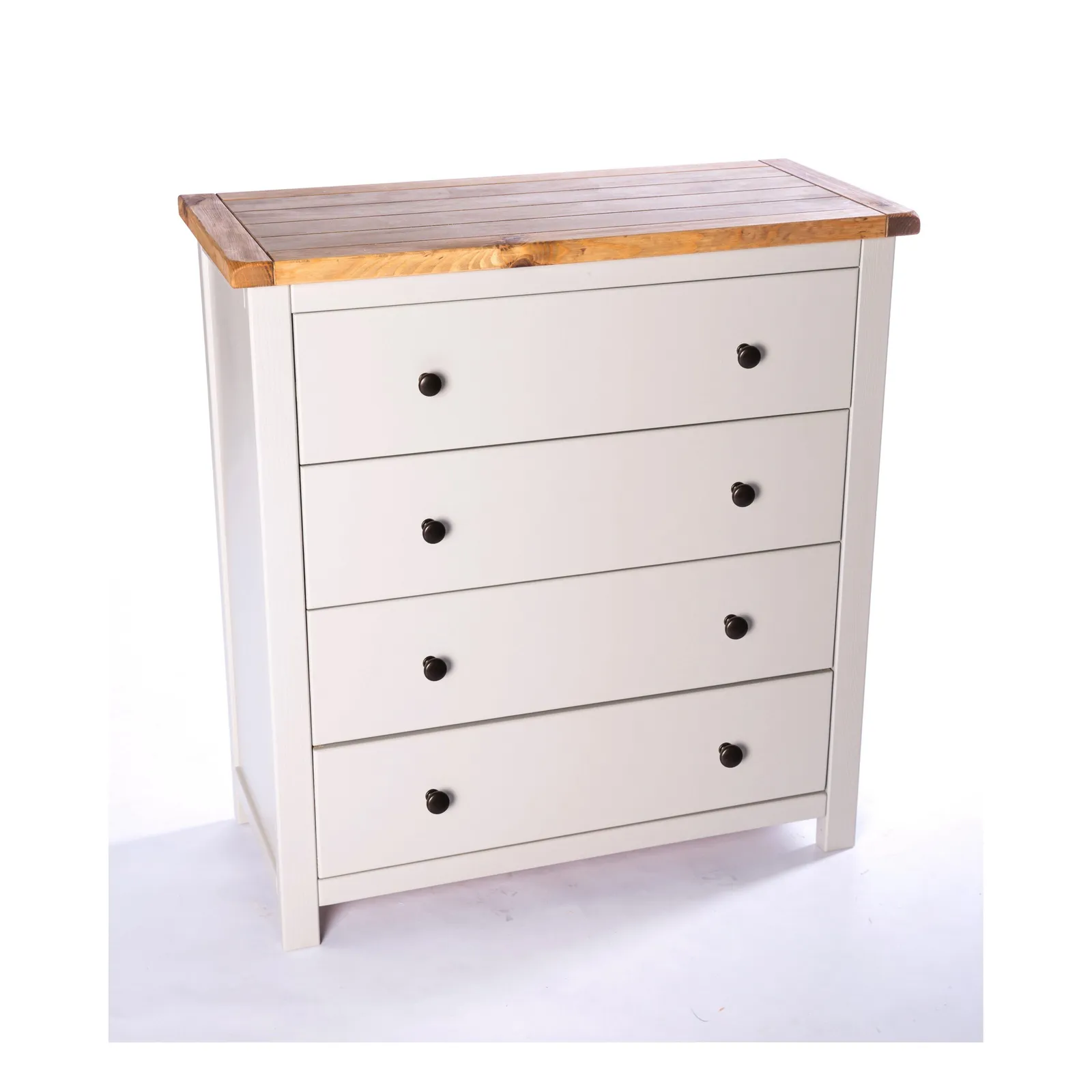Cabinet Bits Argenta 4 Drawer Chest of Drawers Brass Knob in Light Grey 3