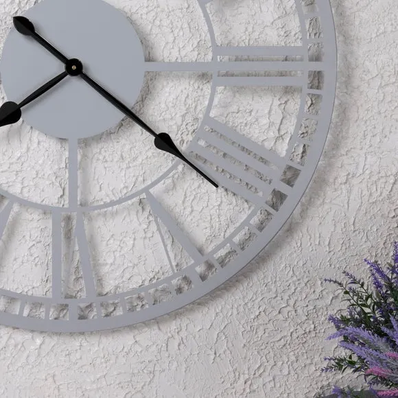 Charles Bentley Malham Indoor Outdoor Round Skeleton Wall Clock 5