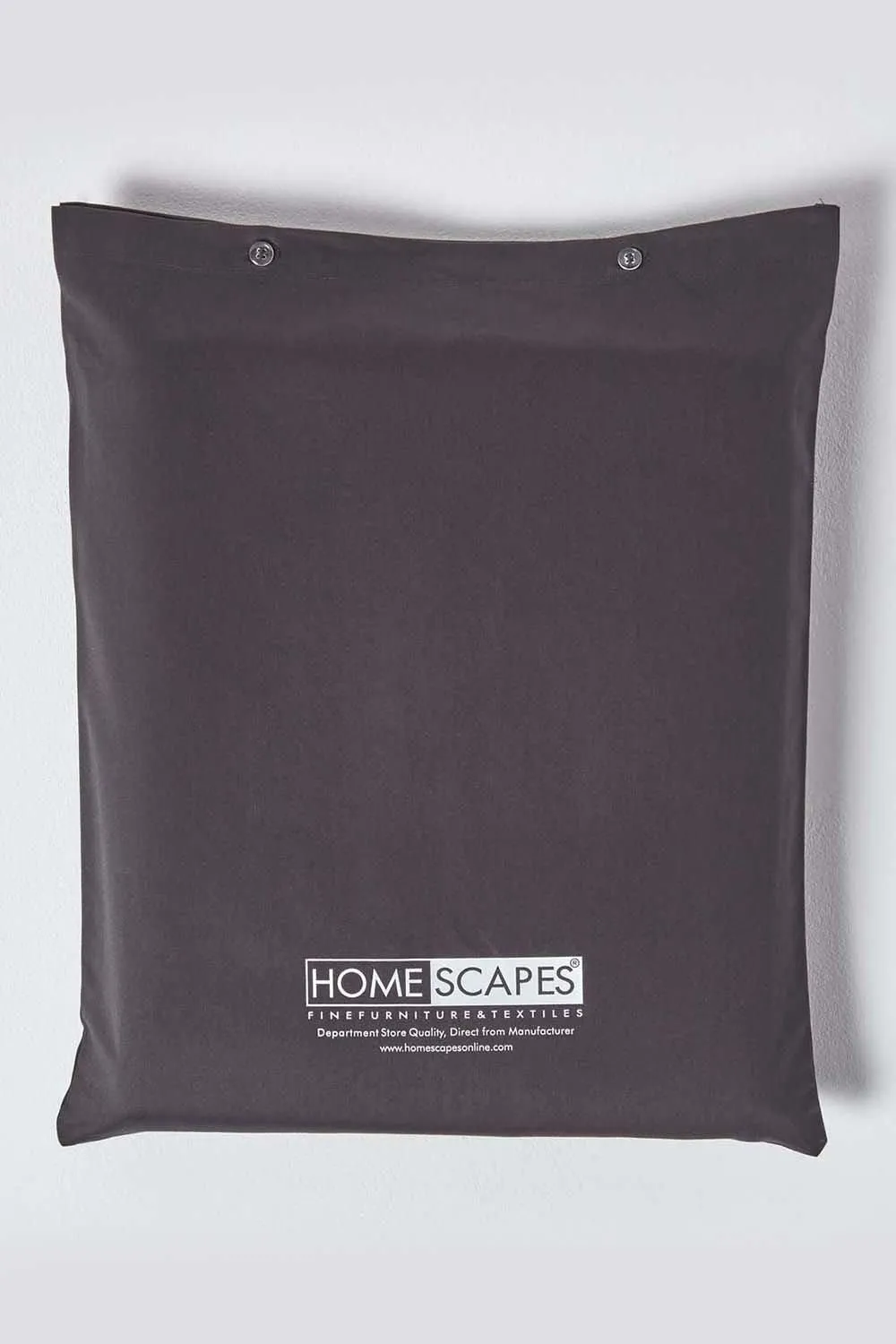 Homescapes Egyptian Cotton Fitted Sheet 12 inch 1000 Thread Count in Charcoal 4
