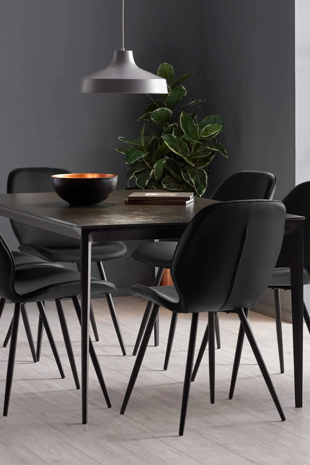 Julian Bowen Otto Upholstered Dining Chair (Set of 2) in Black 5