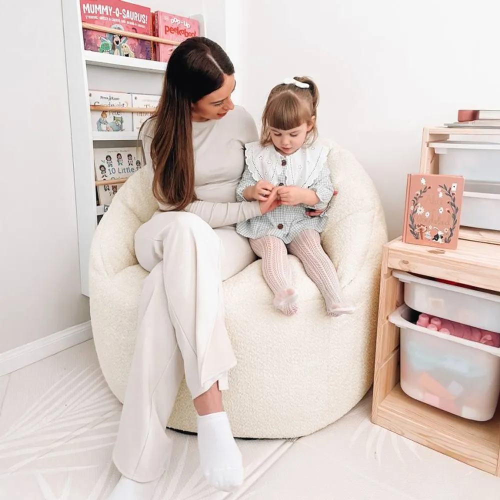 rucomfy Beanbags rucomfy Adults Indoor Bean Bag Chair - Snug Cinema Style in Cream