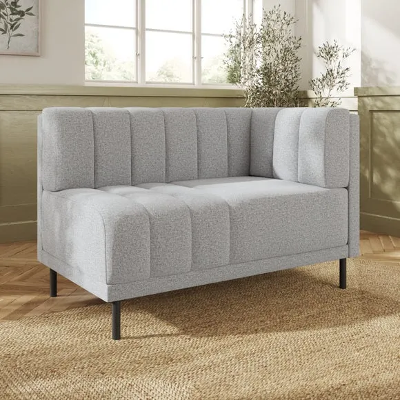 Amali Corner Dining Bench, Textured Weave 2