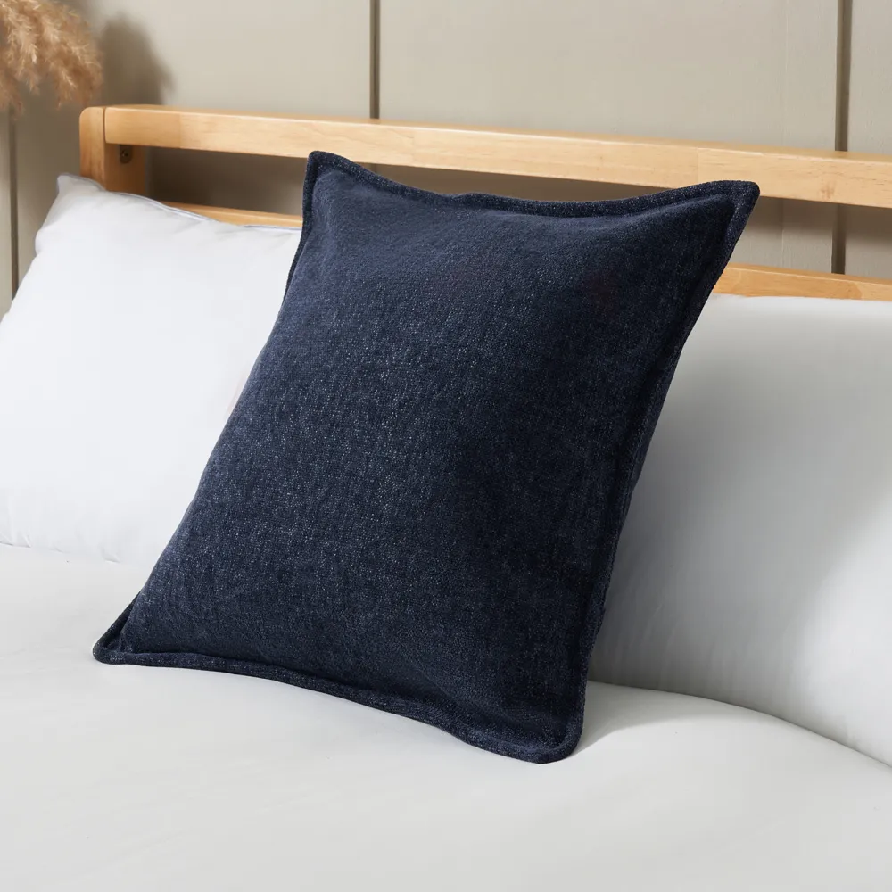 Oxford Chenille Cushion, Navy 1