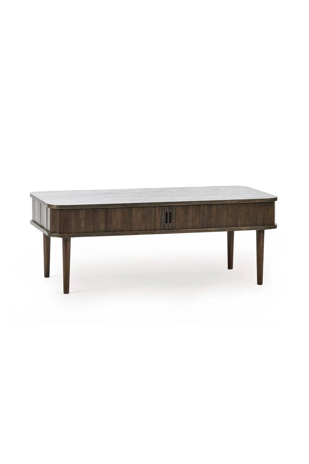 Julian Bowen Arya Rectangular Coffee Table with Sliding Door Storage in Dark Brown 2