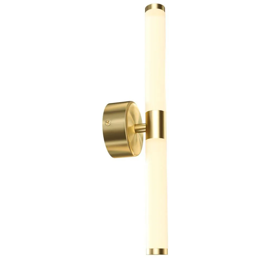 Netlighting Axis Modern Integrated LED Wall Lamp Gold 3000K Acrylic Frosted Shade