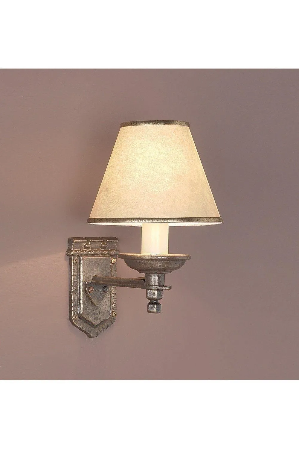 Netlighting Tudor Wall Light Bronze Wall Lamp with Shade in Brown