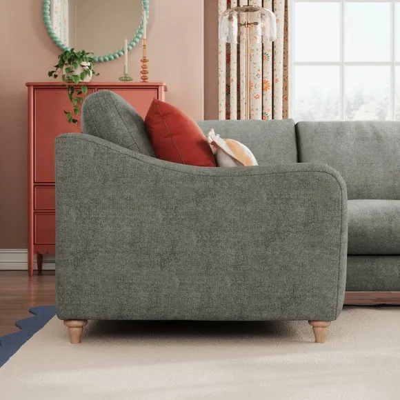 Hattie Tonal Plush Chenille Corner Sofa 3