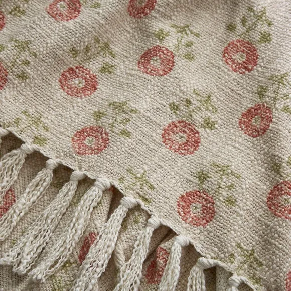 Lizzie Tile Cotton Throw Blanket, 130cm x 180cm 2