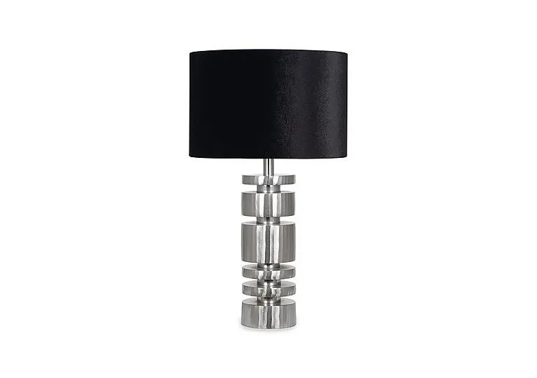 Elon Stacked Table Lamp - Silver