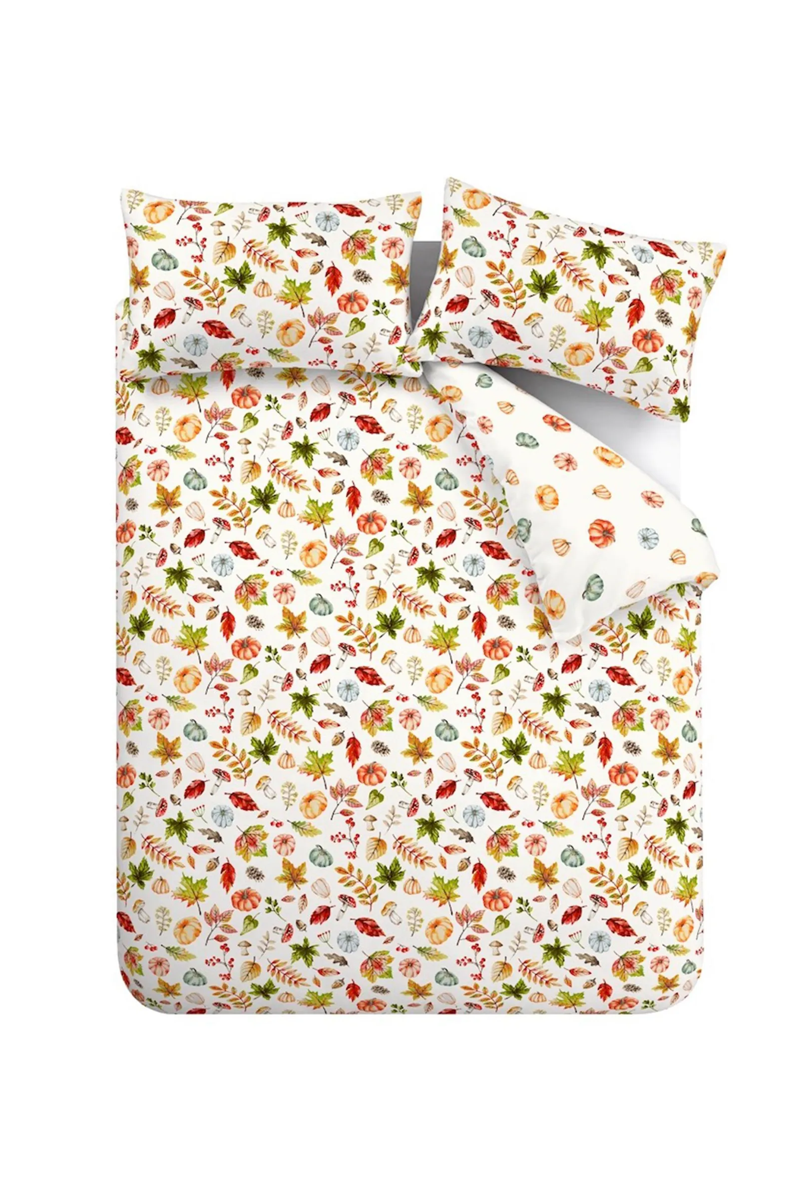 Catherine Lansfield 'Autumn Pumpkins' Reversible Duvet Cover Set in Orange 5