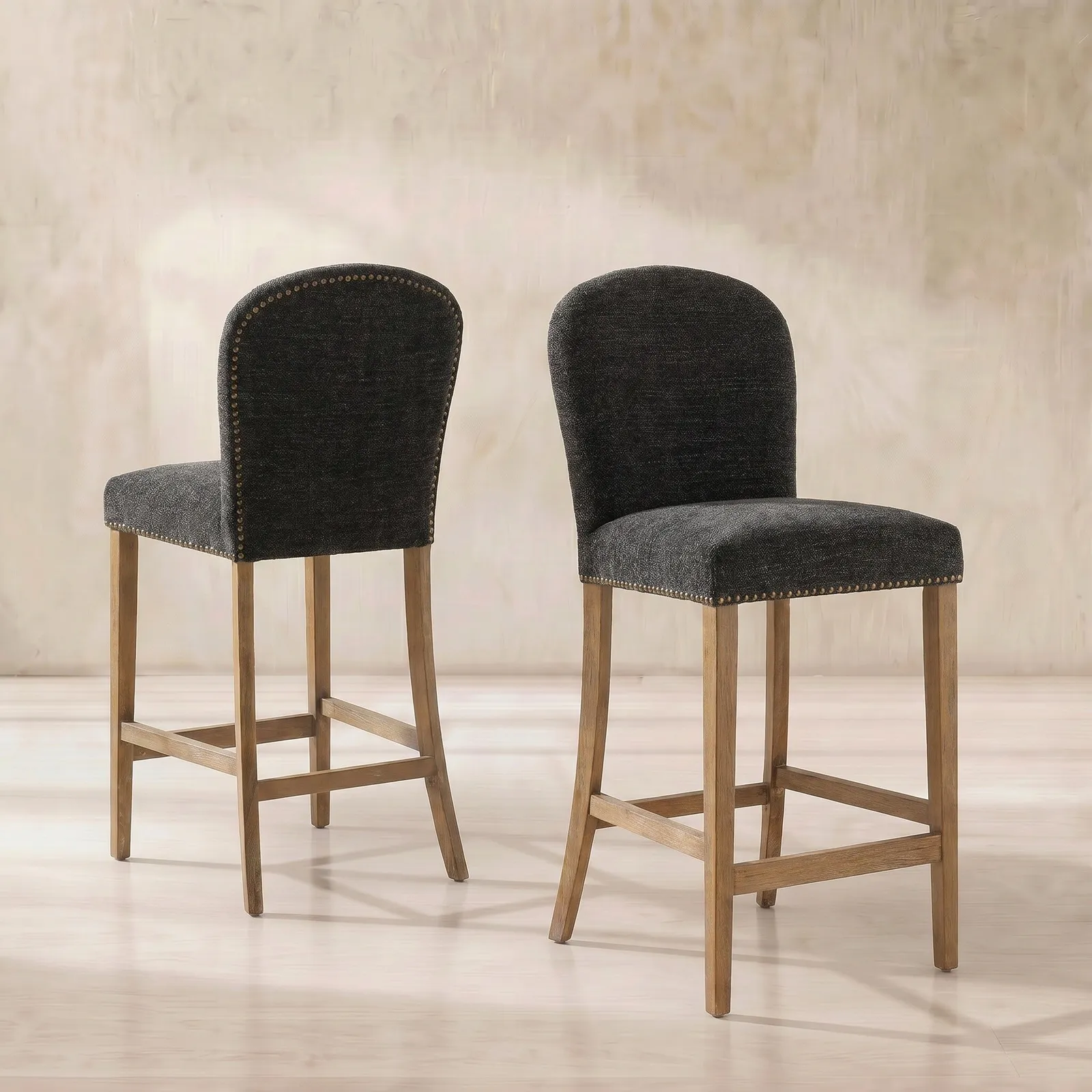 Maurice Counter Stool, Grey Boucle | Barker & Stonehouse 1