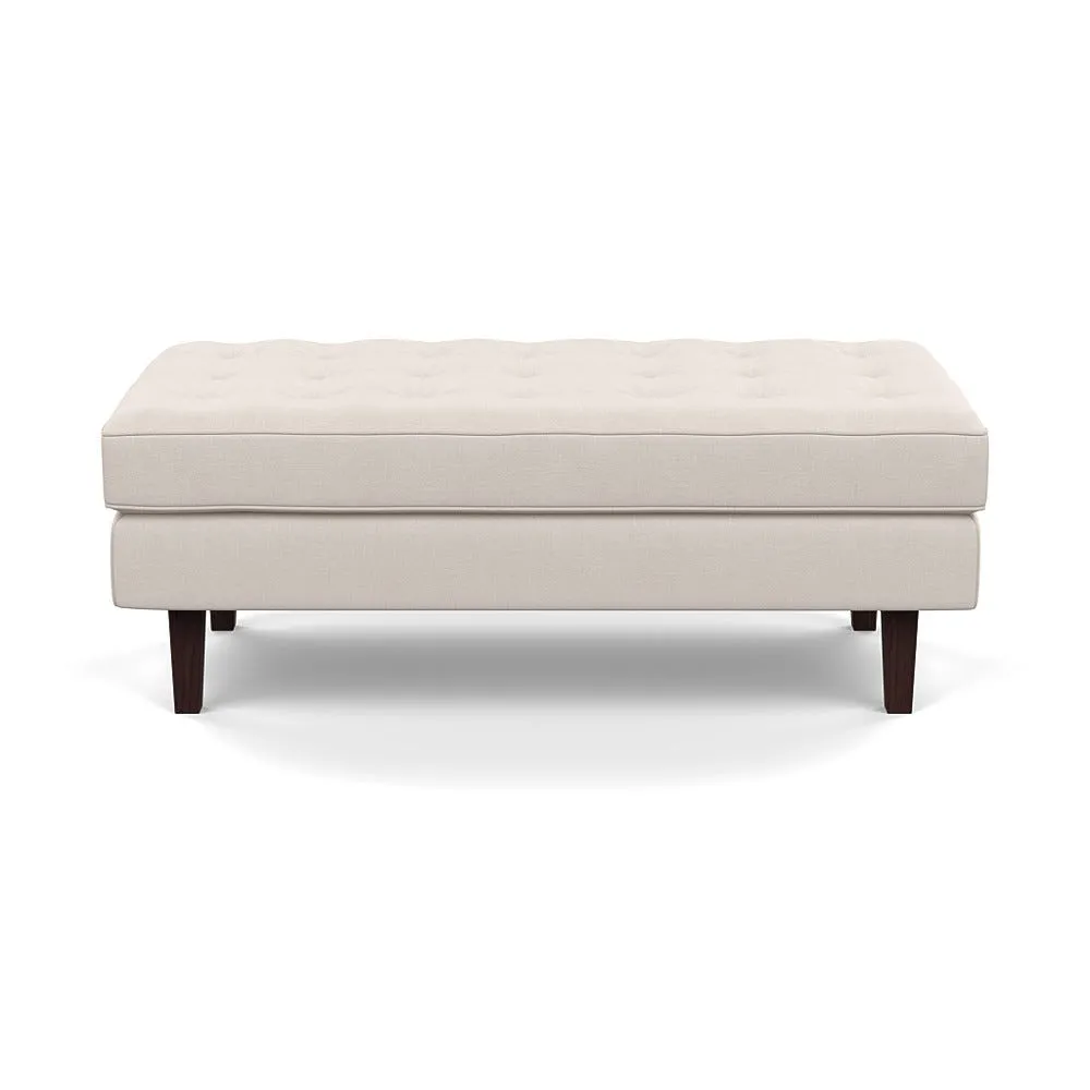 Heal's Hepburn Ottoman Siena Cotton Natural Black