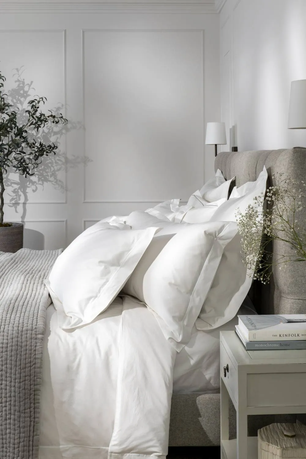 Soak&Sleep 600TC Egyptian Cotton Flat Sheet in White