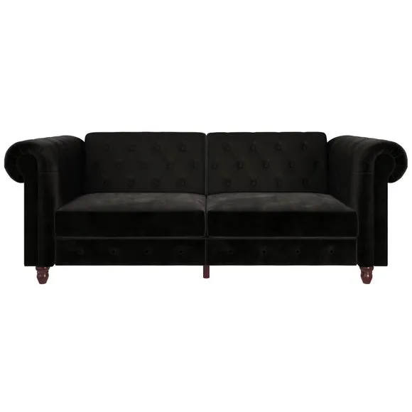 Felix Velvet Chesterfield Double Sofa Bed 5