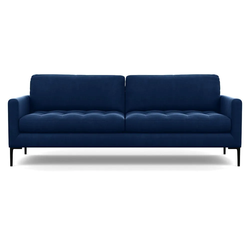 Heal's Eton 4 Seater Sofa Velvet Midnight Black Feet 1