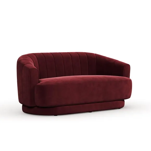 Carmen Quilted Velvet 2 Seater Sofa 6