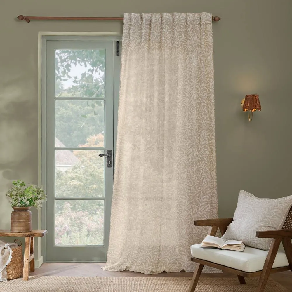 Morris & Co Willow Bough Sheer Curtain Panel in Cream 4