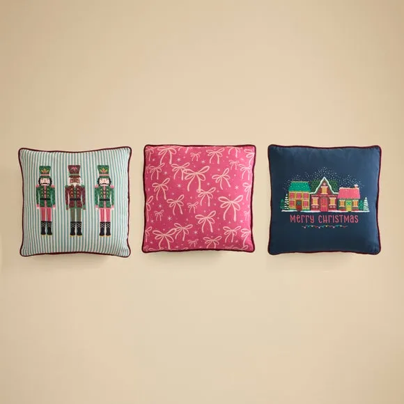 Set of 3 Vintage Square Cushion Covers 3