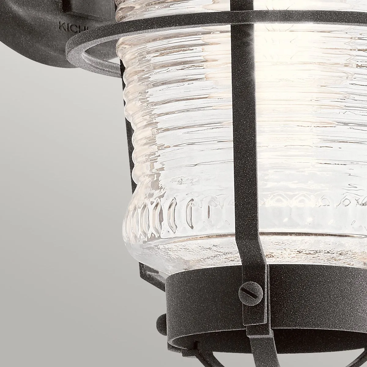 Netlighting Kichler Chance Harbor Outdoor 1 Light Wall Lantern Weathered Zinc IP44 in Grey 4