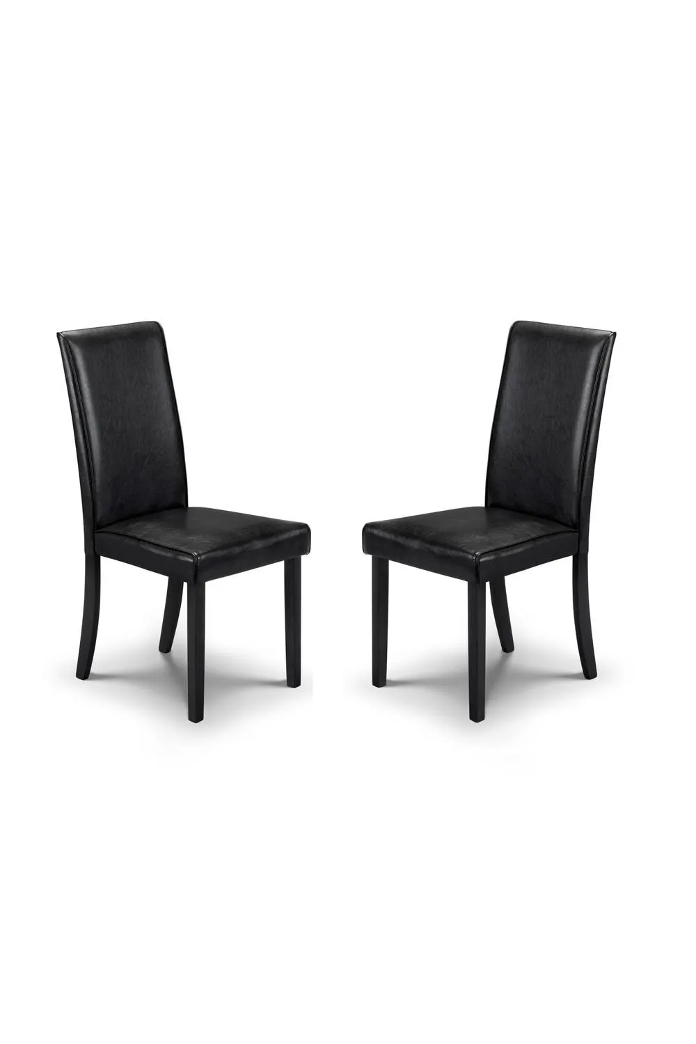 Julian Bowen Hudson High Back Upholstered Dining Chair (Set of 2) in Black 2