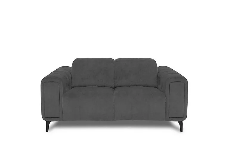 Elphaba Fabric 2 Seater Sofa with Storage Arms - Manhattan Charcoal