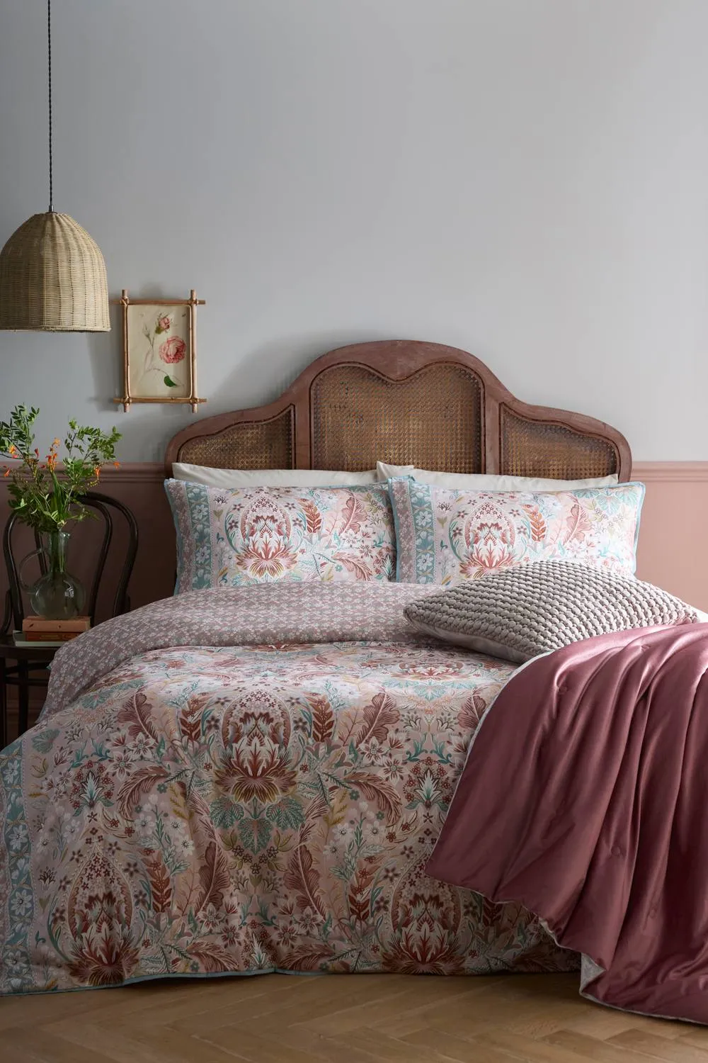 Appletree 'Floral Damask' 100% Cotton Duvet Cover Set 5