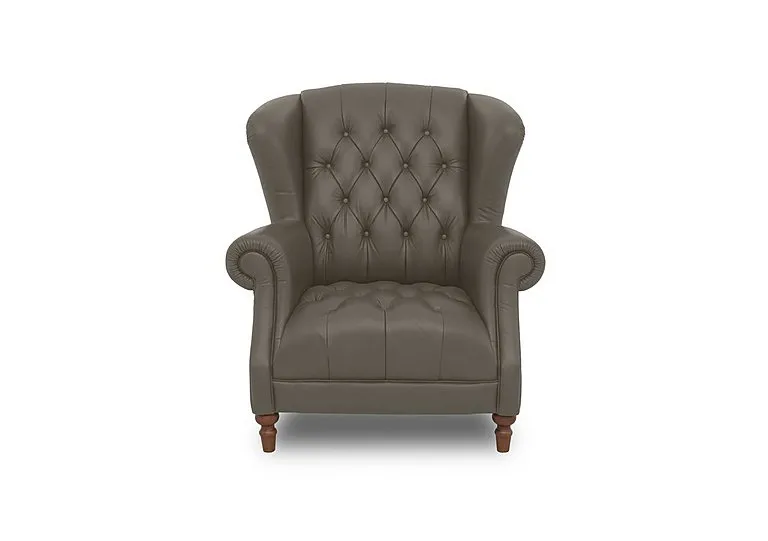 Columbus Leather Wing Chair