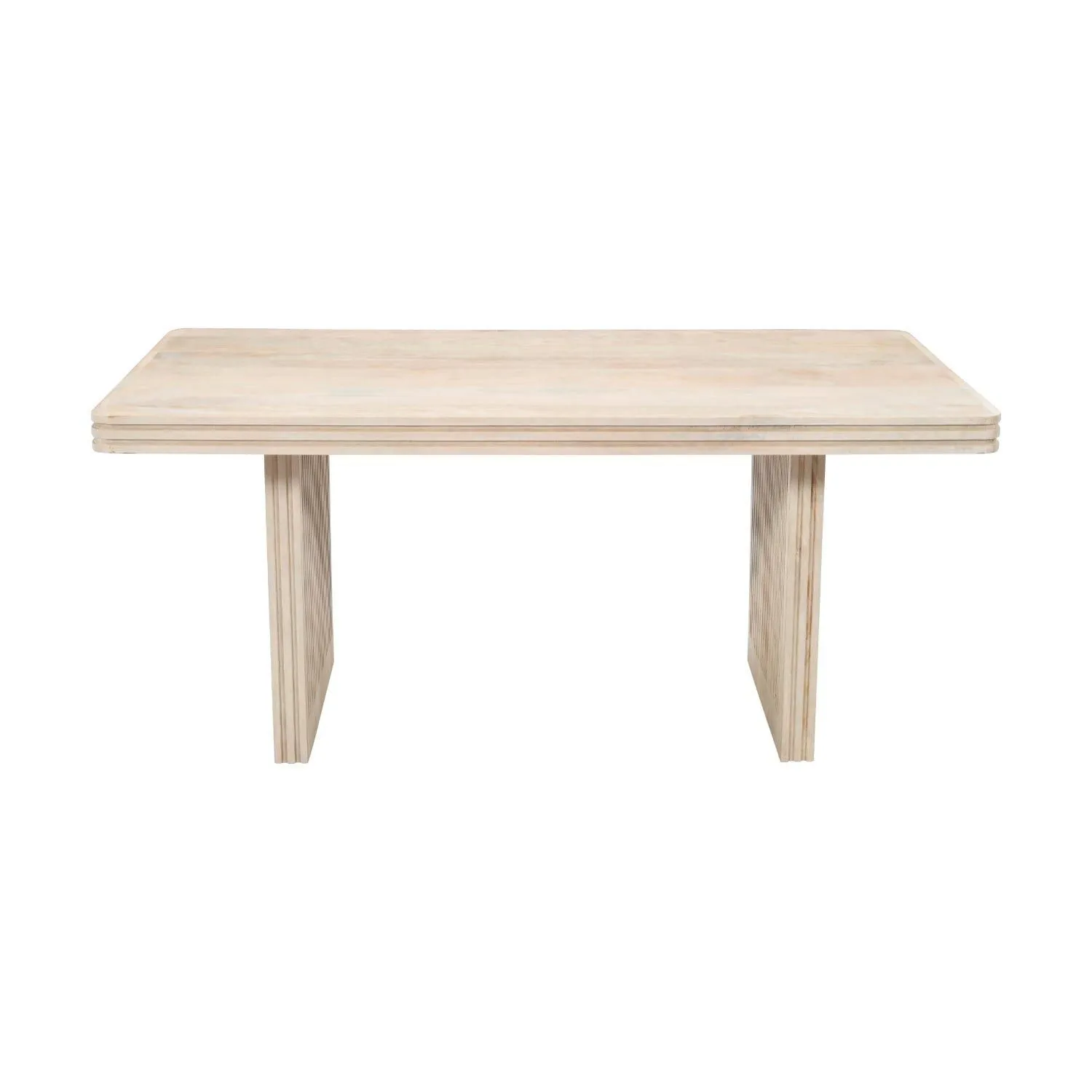 IH Design Paloma Carved Mango Wood Dining Table 6 Seater in Brown 2