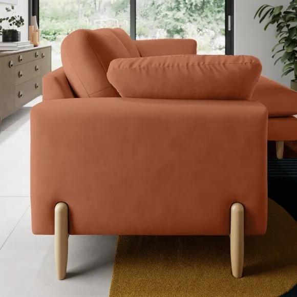Apollo Vintage Velvet Corner Chaise Sofa 2