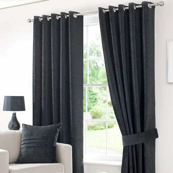 Chenille Eyelet Curtains (Blackout Available) 2