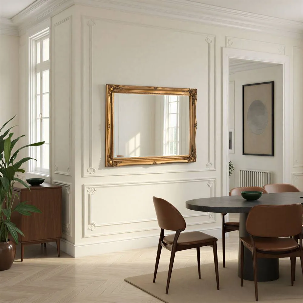 Yearn Mirrors French Style Carved Mirror Gold 116x90cm 4