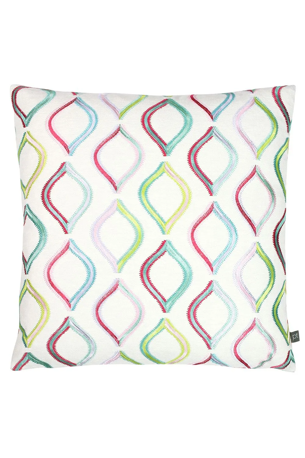 Prestigious Textiles Spinning Top Embroidered Cushion in Pink