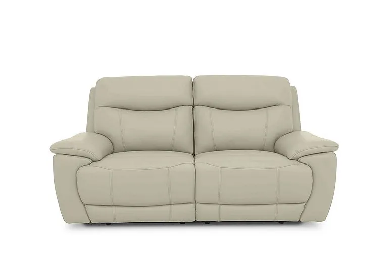 Sloane 3 Seater Leather Sofa - Bone China - Sofas and Armchairs