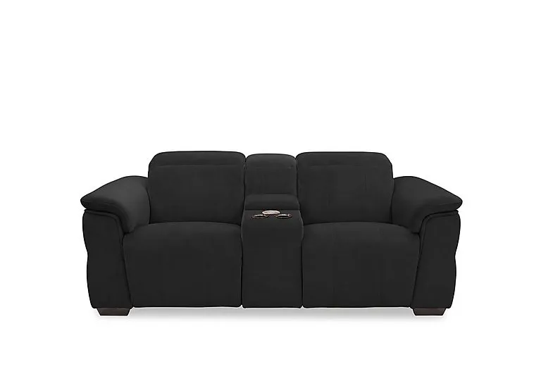 Inca Fabric 2 Seater Power Recliner Sofa with Pop Up Light Console and Power Headrests - Manhattan Indigo