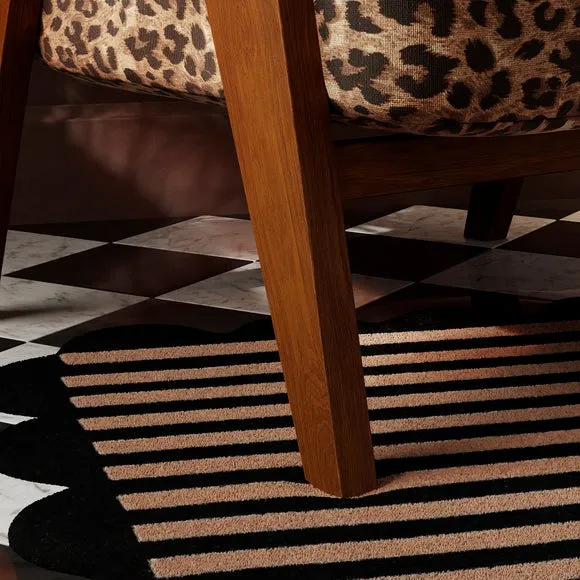 Brynn Leopard Print Velvet Accent Chair 5