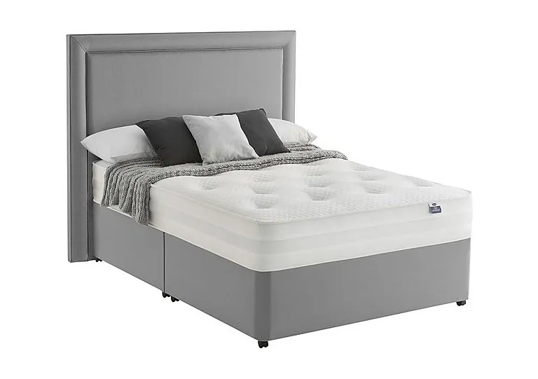 Mirapocket Serenity 1200 Divan Set With 2 Drawer Storage With No Storage - King Size - Slate Grey