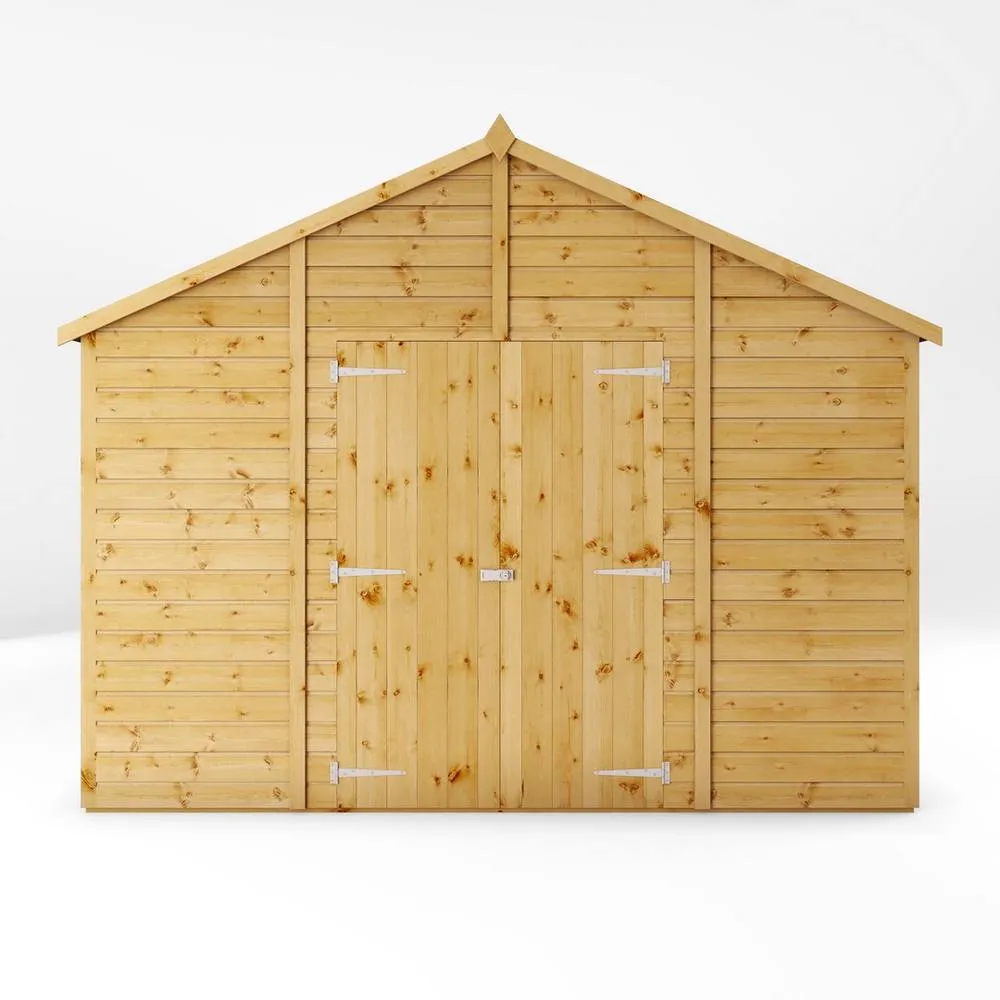 Mercia 14 x 10 Ft Premium Shiplap Apex Workshop - L427.4 x W322.7 x H252.4 cm in Light Brown 4