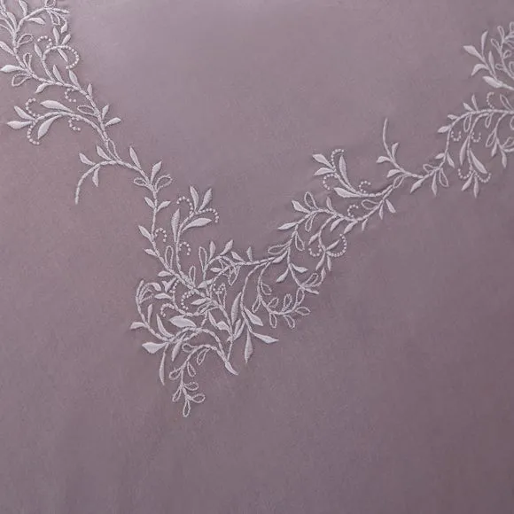 Dorma Camerelle Embroidery 100% Cotton Sateen Duvet Cover & Pillowcase Set 3